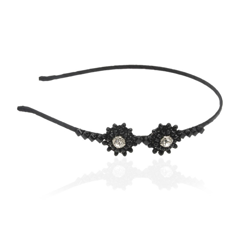Обруч для волос с украшениями из страз (8625) вариант 02