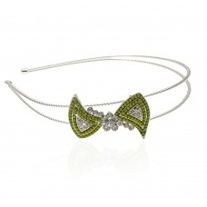 Обруч для волос металлический со стразами (9193) вариант 01