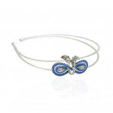 Обруч для волос металлический со стразами (9194) вариант 03