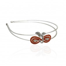 Обруч для волос металлический со стразами (9194) вариант 04