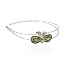 Обруч для волос металлический со стразами (9194) вариант 05