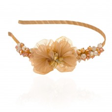 Обруч для волос с бантиком и стразами (9573) вариант 01