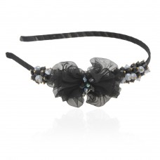 Обруч для волос с бантиком и стразами (9573) вариант 03