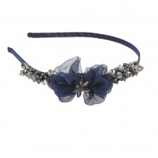 Обруч для волос с бантиком и стразами (9573) вариант 05