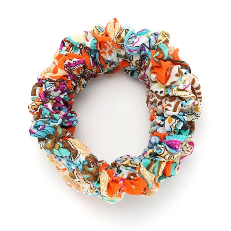 Резинка для волос объёмная из шифоновой ткани (16043) вариант 02