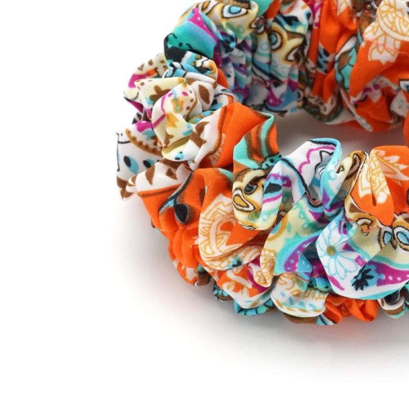 Резинка для волос объёмная из шифоновой ткани (16043) вариант 02