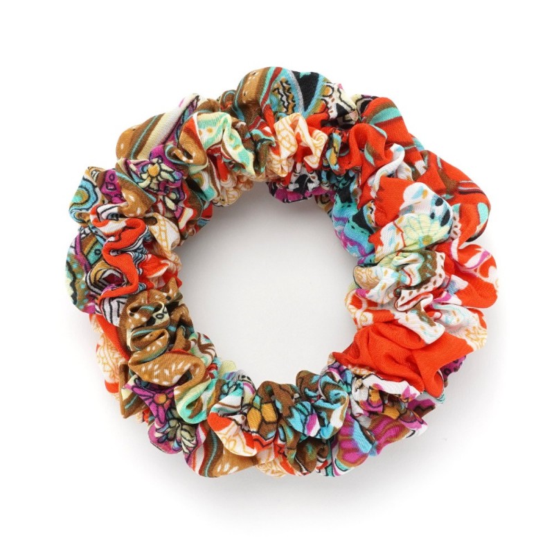 Резинка для волос объёмная из шифоновой ткани (16043) вариант 03