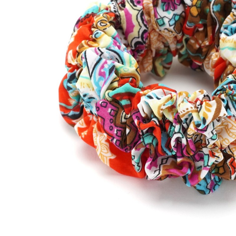 Резинка для волос объёмная из шифоновой ткани (16043) вариант 03