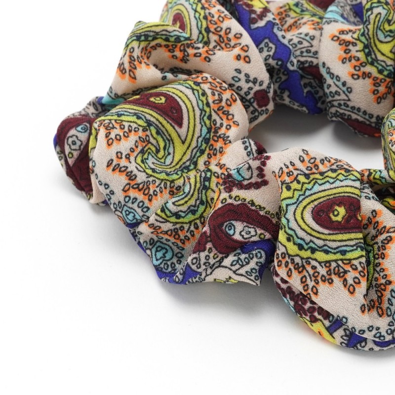 Резинка для волос объёмная из шифоновой ткани (16044) вариант 02