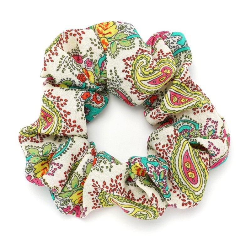 Резинка для волос объёмная из шифоновой ткани (16044) вариант 03