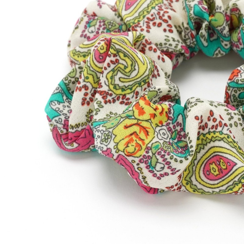 Резинка для волос объёмная из шифоновой ткани (16044) вариант 03