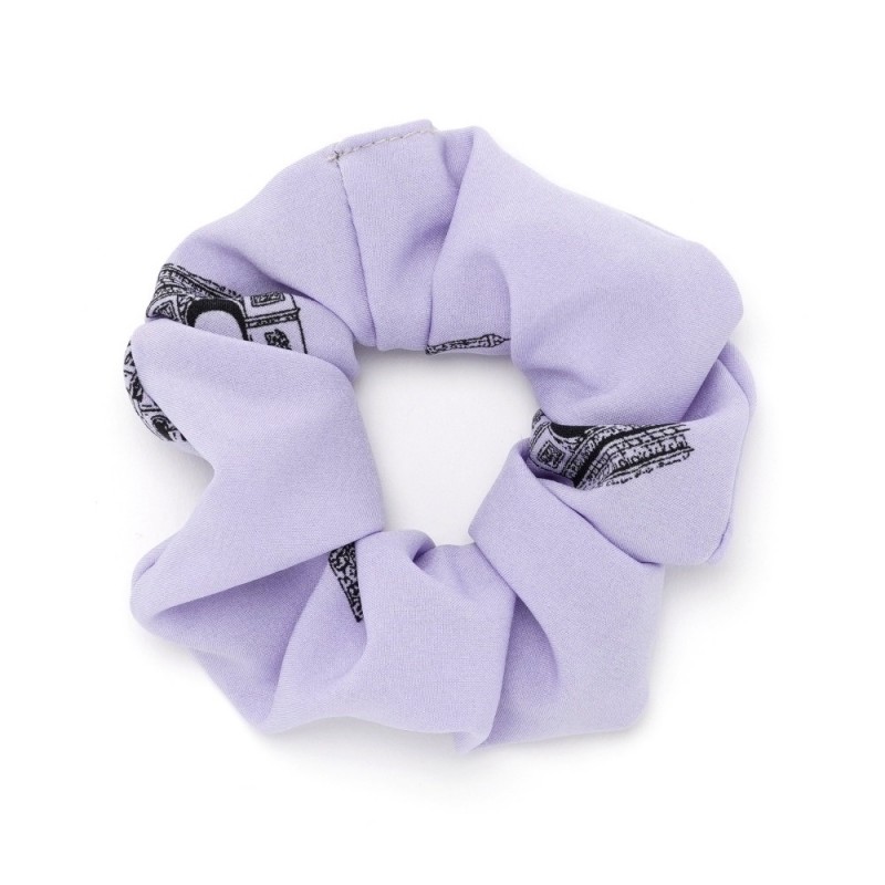 Резинка для волос из софтовой ткани Париж 10см (16051)