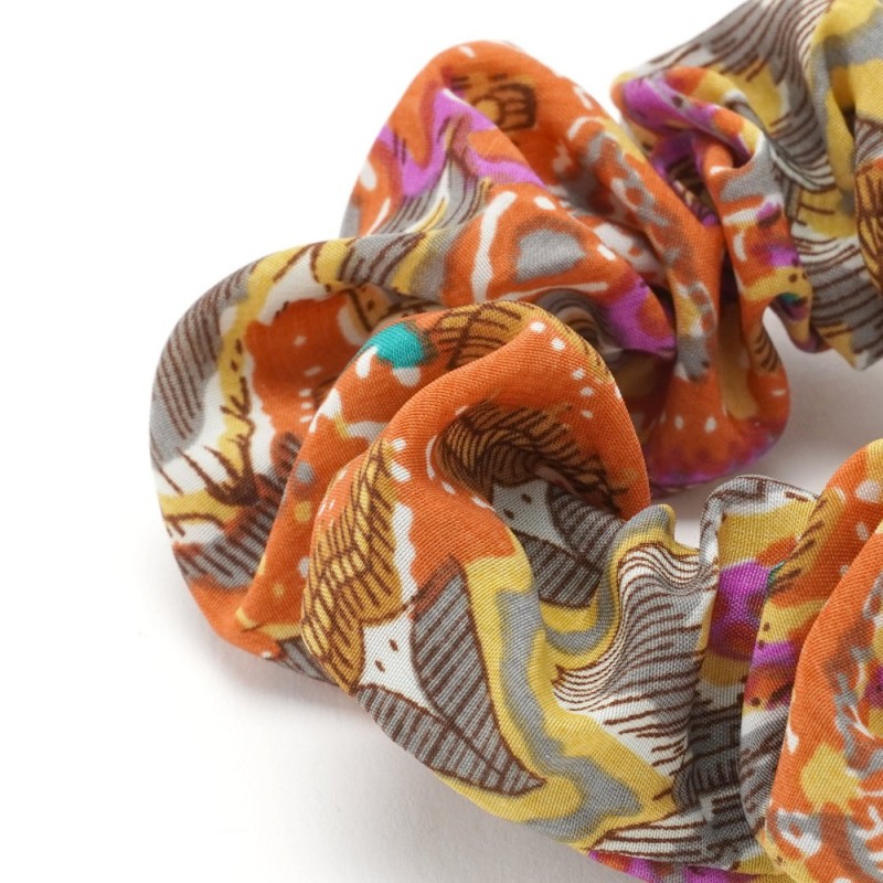 Резинка для волос объёмная из шифоновой ткани (16053) вариант 02