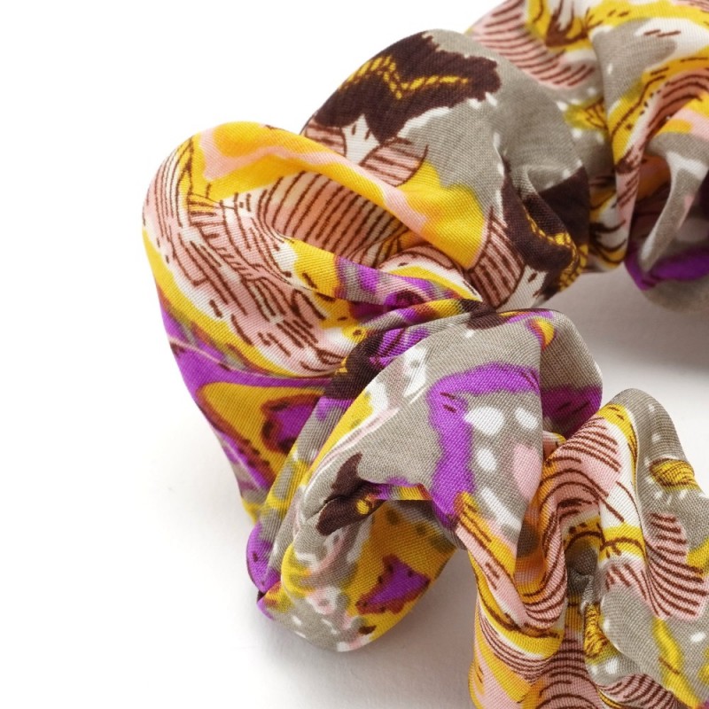 Резинка для волос объёмная из шифоновой ткани (16053) вариант 03