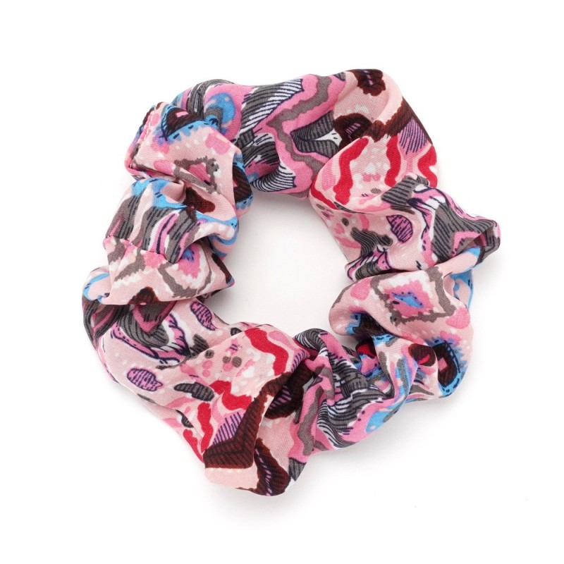 Резинка для волос объёмная из шифоновой ткани (16053) вариант 05