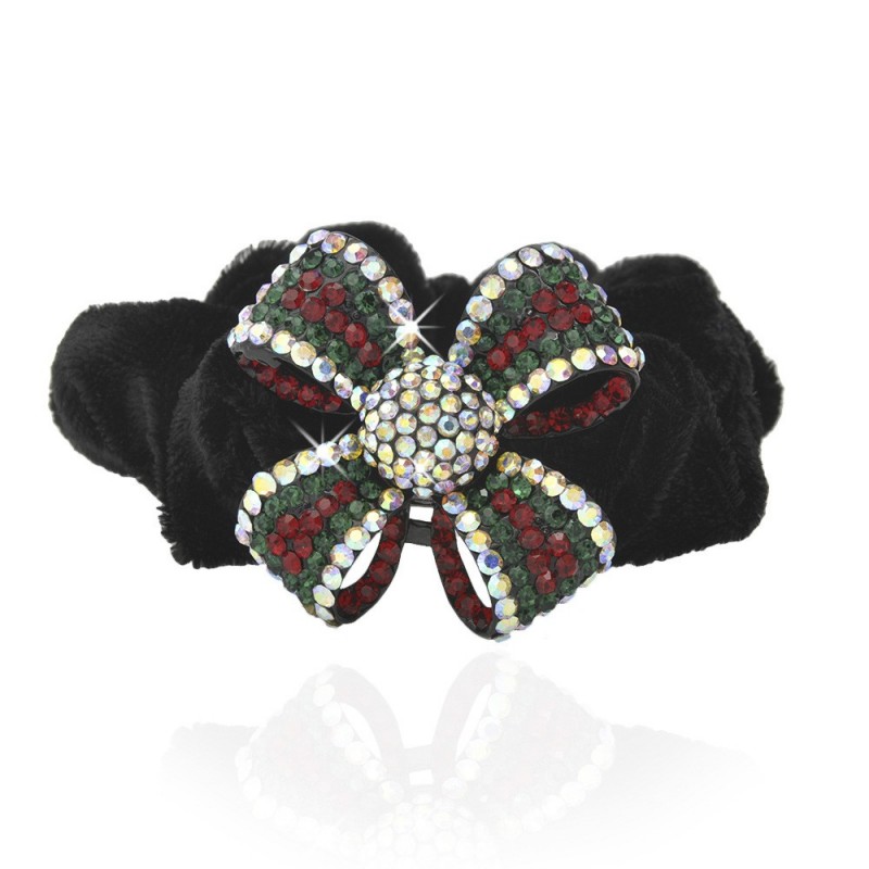 Велюровая резинка для волос с украшением (2605)