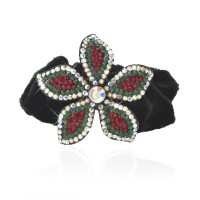 Велюровая резинка для волос с украшением (2646)