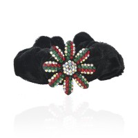 Велюровая резинка для волос с украшением (2652)