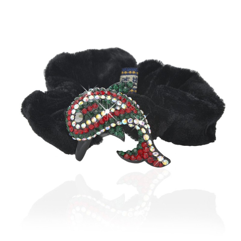 Велюровая резинка для волос с украшением (2655)