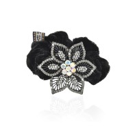 Велюровая резинка для волос с украшением (10697.2) вариант 12