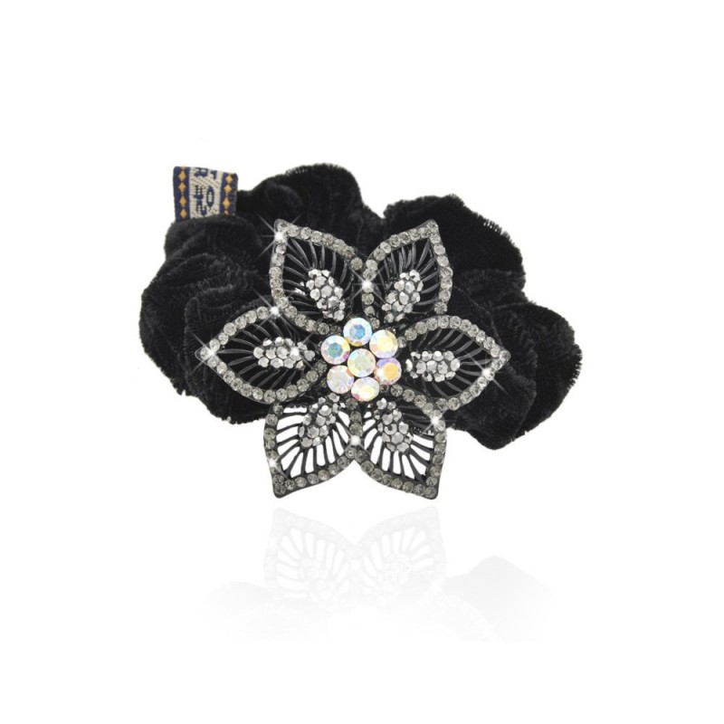 Велюровая резинка для волос с украшением (10697.2) вариант 12