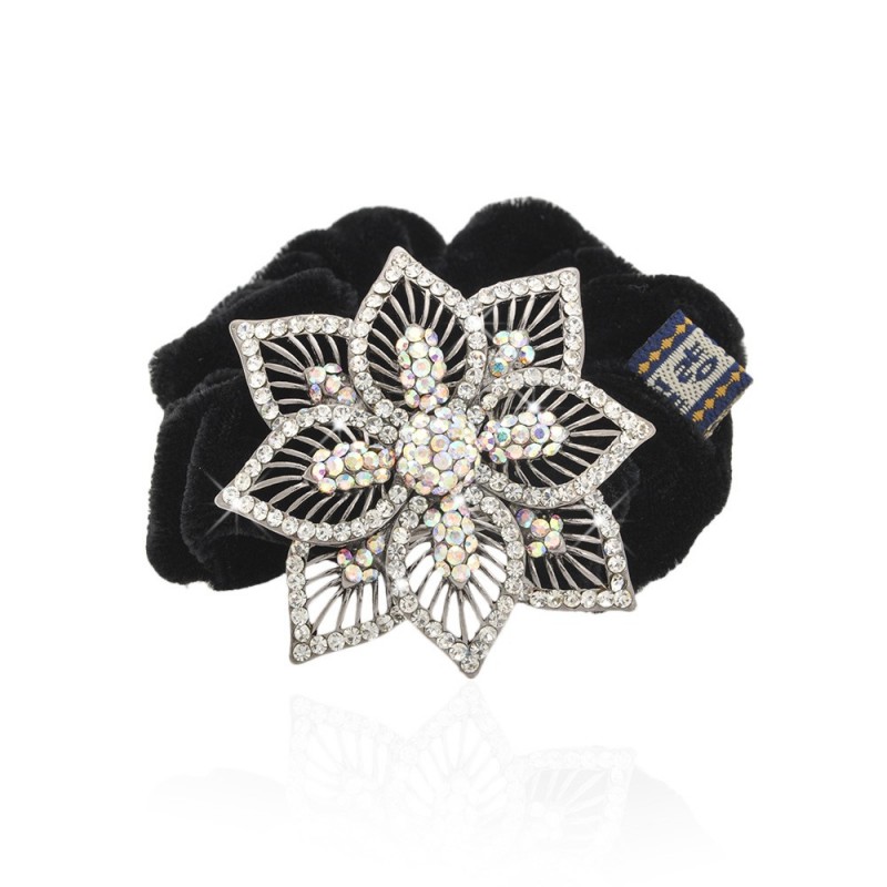 Велюровая резинка для волос с украшением (10700) вариант 11