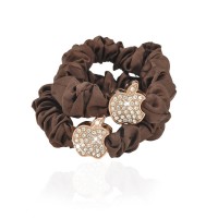 Набор резинок для волос шифоновый с украшением 2шт (10910) вариант 02