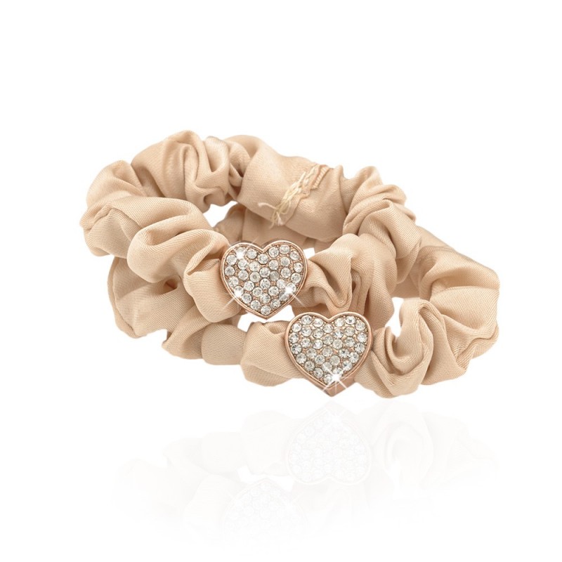 Набор резинок для волос шифоновый с украшением 2шт (10911) вариант 01