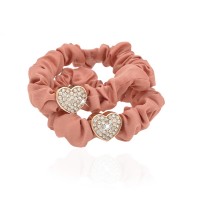 Набор резинок для волос шифоновый с украшением 2шт (10911) вариант 05