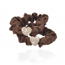 Набор резинок для волос шифоновый с украшением 2шт (10911) вариант 06