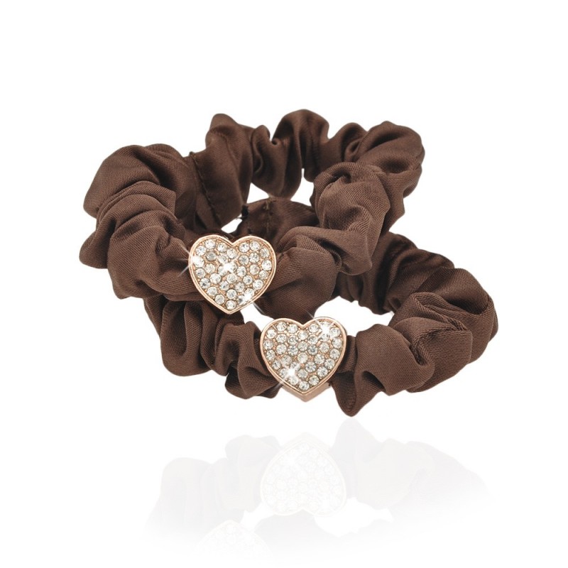 Набор резинок для волос шифоновый с украшением 2шт (10911) вариант 06