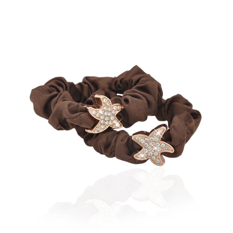 Набор резинок для волос шифоновый с украшением 2шт (10912) вариант 01