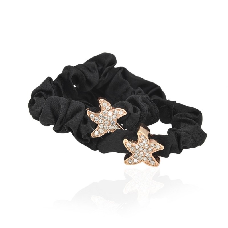 Набор резинок для волос шифоновый с украшением 2шт (10912) вариант 02