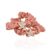 Набор резинок для волос шифоновый с украшением 2шт (10912) вариант 03