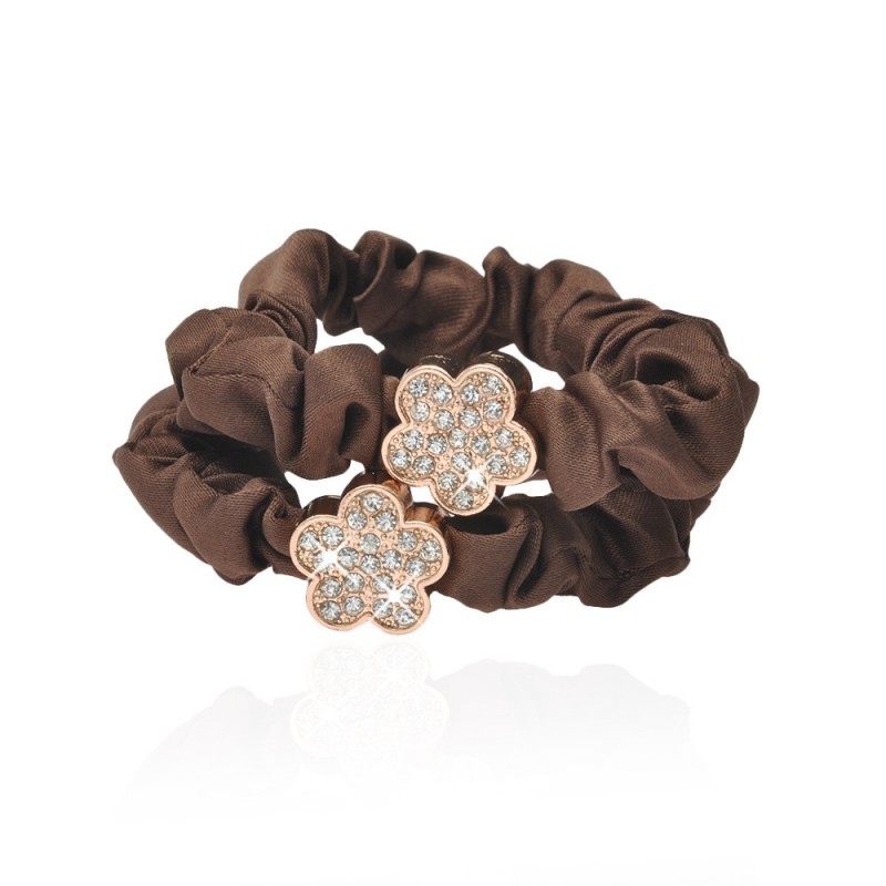 Набор резинок для волос шифоновый с украшением 2шт (10913) вариант 01