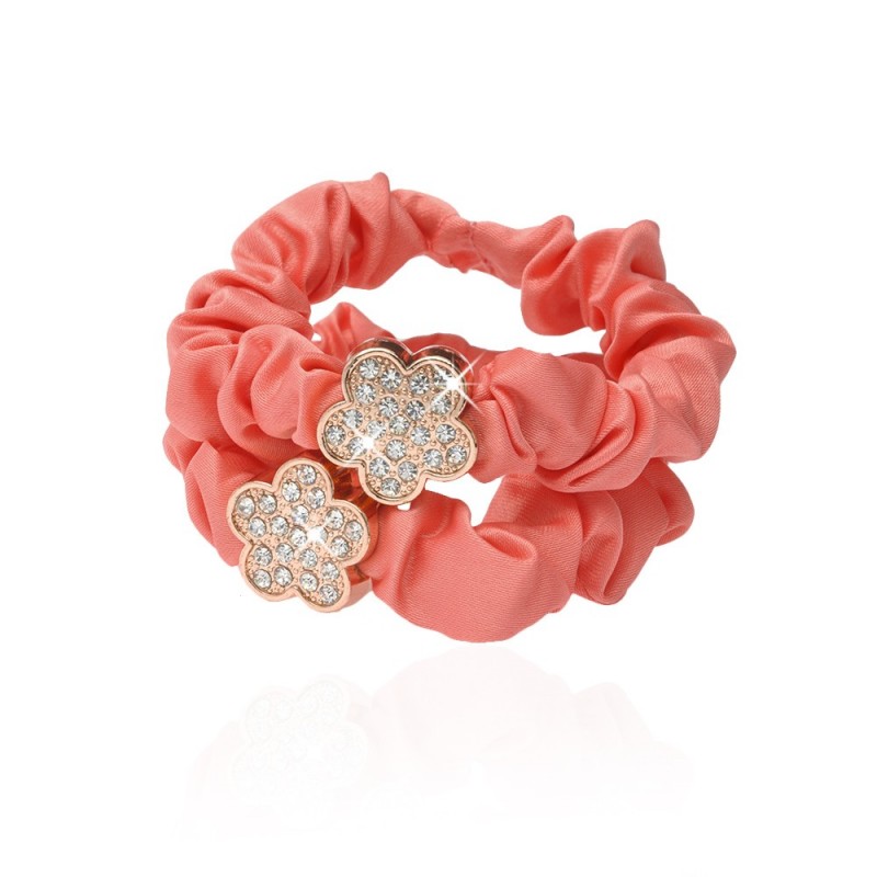 Набор резинок для волос шифоновый с украшением 2шт (10913) вариант 02