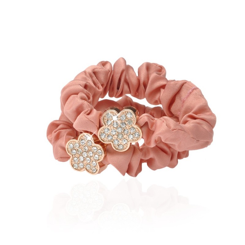 Набор резинок для волос шифоновый с украшением 2шт (10913) вариант 05