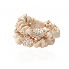 Набор резинок для волос шифоновый с украшением 2шт (10913) вариант 06