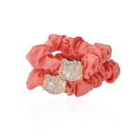 Набор резинок для волос шифоновый с украшением 2шт (10914) вариант 03