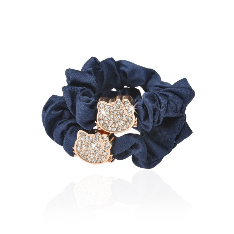 Набор резинок для волос шифоновый с украшением 2шт (10914) вариант 04