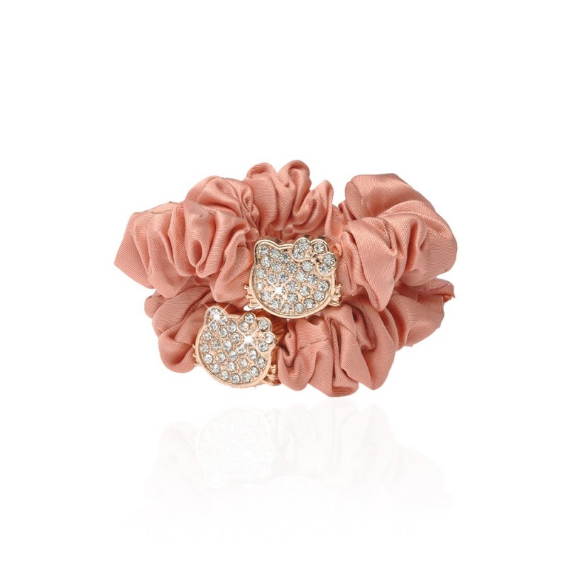 Набор резинок для волос шифоновый с украшением 2шт (10914) вариант 05