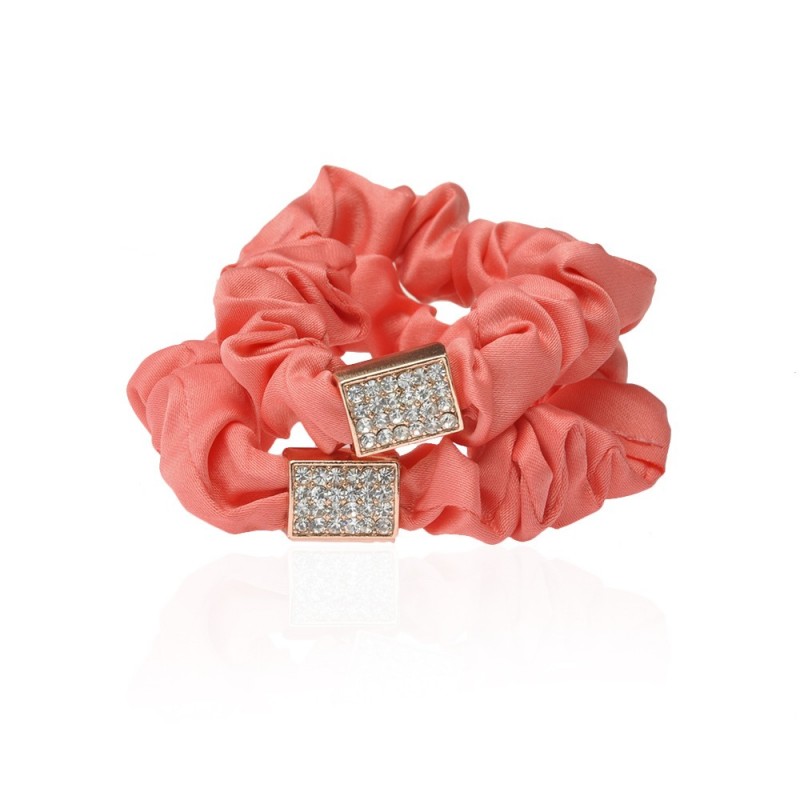 Набор резинок для волос шифоновый с украшением 2шт (10952) вариант 03