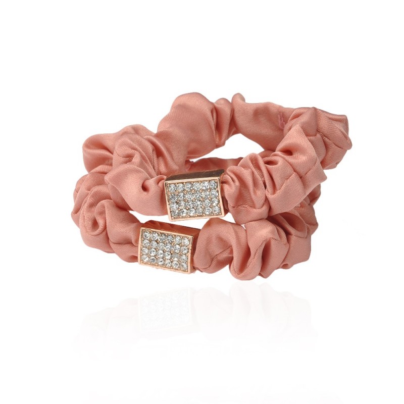Набор резинок для волос шифоновый с украшением 2шт (10952) вариант 05