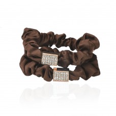 Набор резинок для волос шифоновый с украшением 2шт (10952) вариант 06