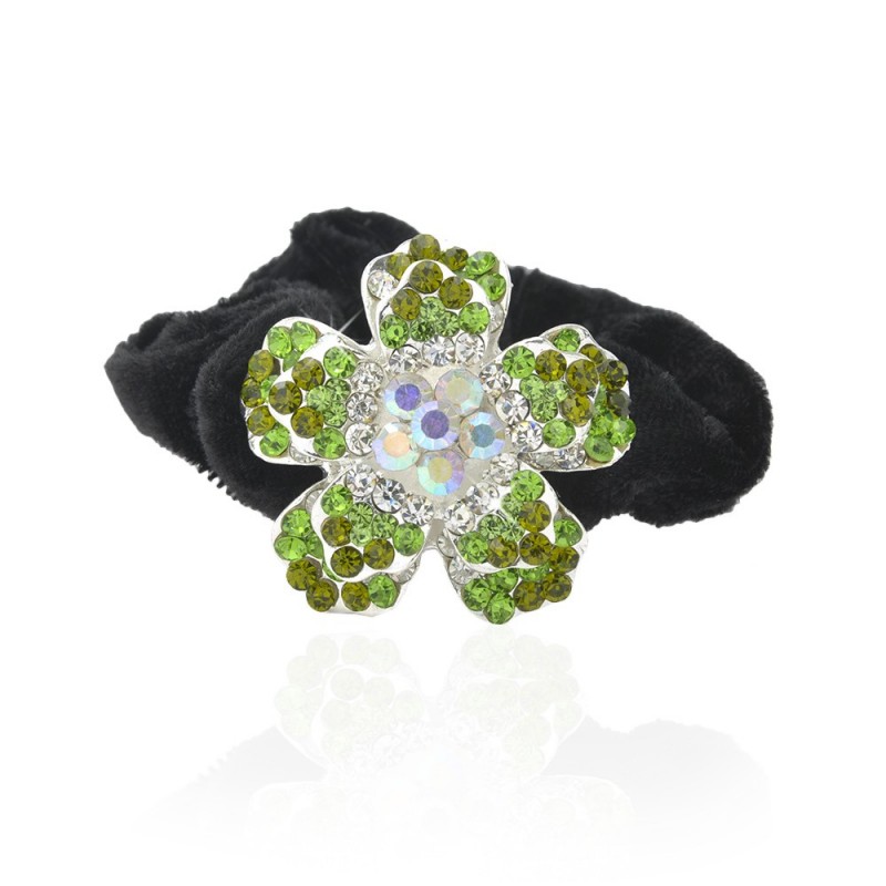 Велюровая резинка для волос с украшением (2667)