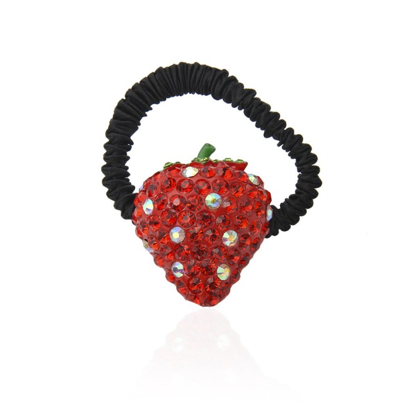 Резинка для волос с украшением Клубника (2694) вариант 02