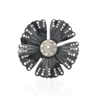 Резинка для волос шифоновая с украшением (3554) вариант 02