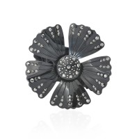 Резинка для волос шифоновая с украшением (3554) вариант 03