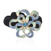 Велюровая резинка для волос с украшением (3825) вариант 03