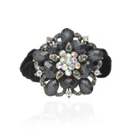 Велюровая резинка для волос с украшением (4494) вариант 02